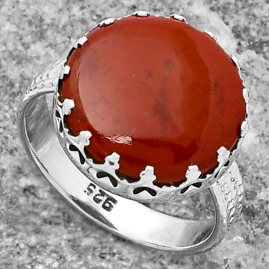 Natural Red Moss Agate Ring size-7.5 R-1075 SDR159619