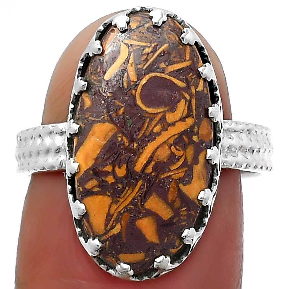 Coquina Fossil Jasper - India Ring size-7.5 R-1075 SDR159641