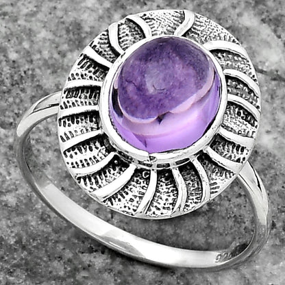 Natural Amethyst Cab - Brazil Ring size-8.5 R-1085 SDR159790