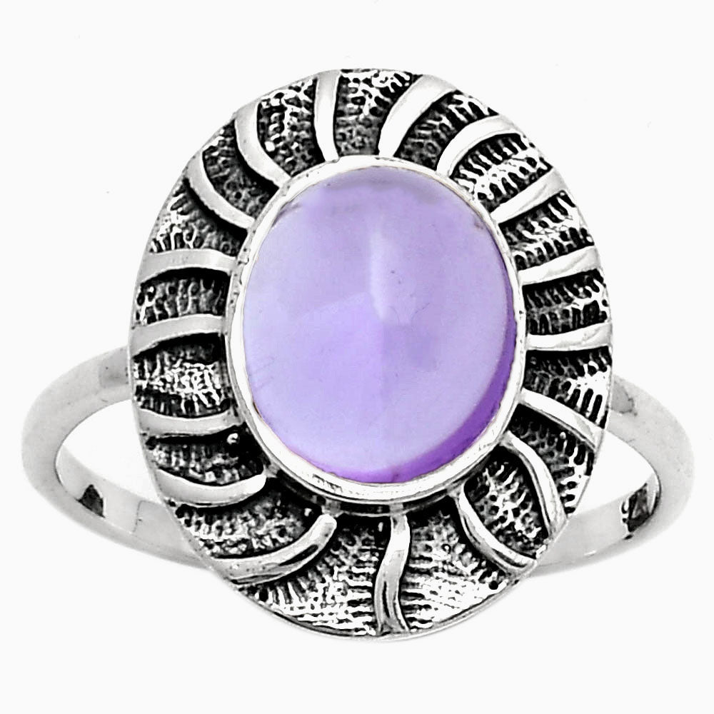 Natural Amethyst Cab - Brazil Ring size-8 R-1085 SDR159793