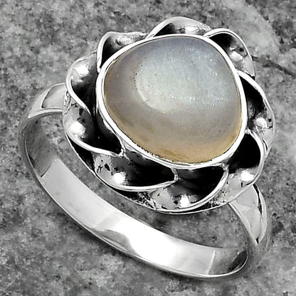 Natural Srilankan Moonstone Ring size-7.5 R-1083 SDR159846