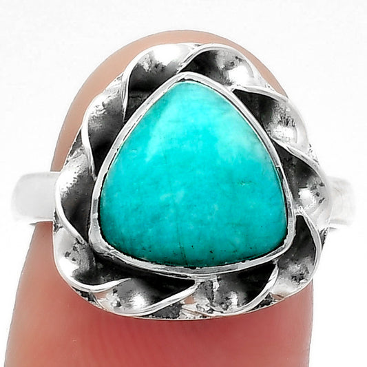 Natural Paraiba Amazonite Ring size-7.5 R-1083 SDR159917