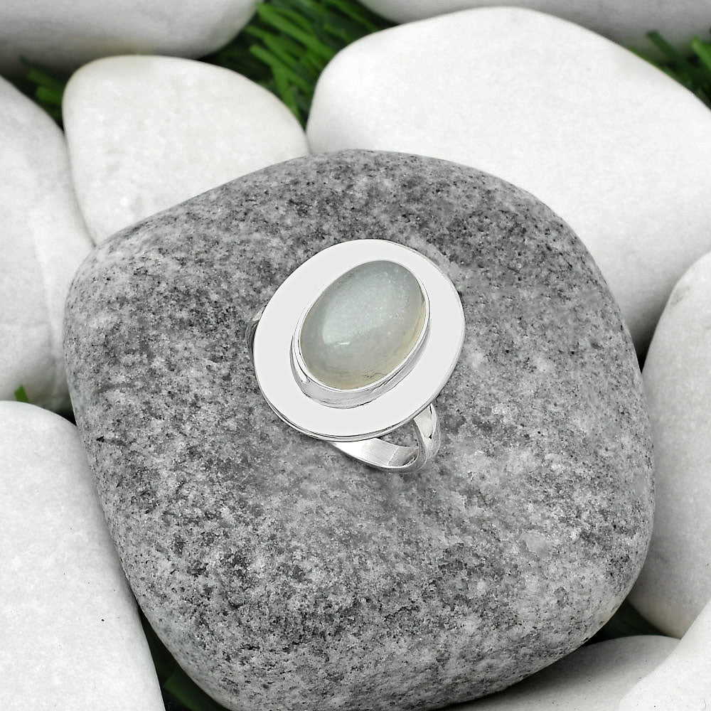 Natural Srilankan Moonstone Ring size-7.5 R-1082 SDR160158