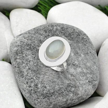 Natural Srilankan Moonstone Ring size-7.5 R-1082 SDR160158
