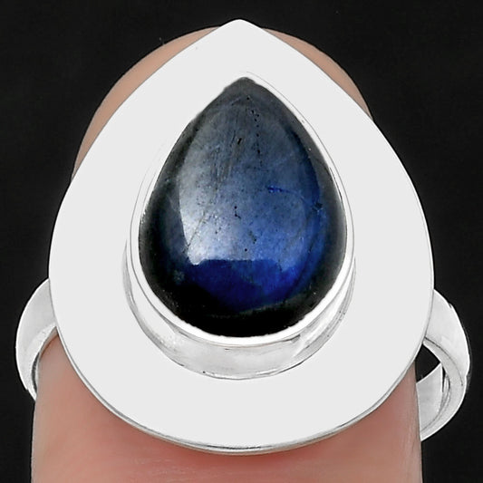 Blue Fire Labradorite - Madagascar Ring size-8 R-1082 SDR160182