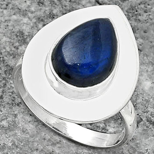 Blue Fire Labradorite - Madagascar Ring size-8 R-1082 SDR160182