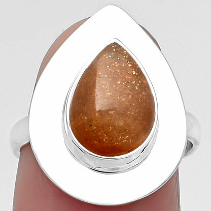 Natural Sunstone - Namibia Ring size-7.5 R-1082 SDR160194