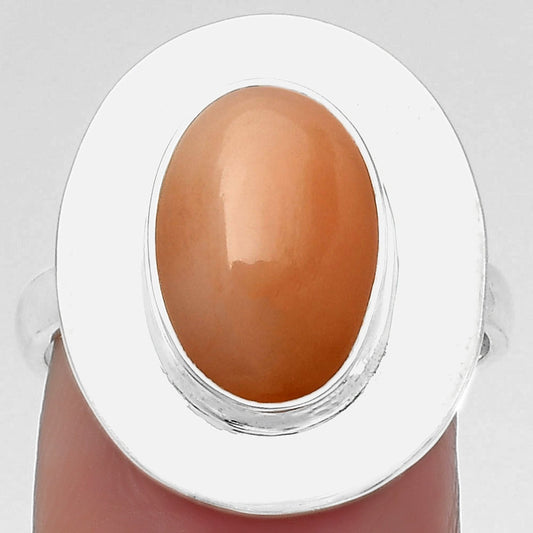 Natural Peach Moonstone Ring size-8 R-1082 SDR160203