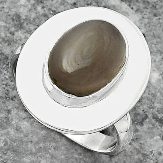 Natural Gray Moonstone Ring size-7.5 R-1082 SDR160208