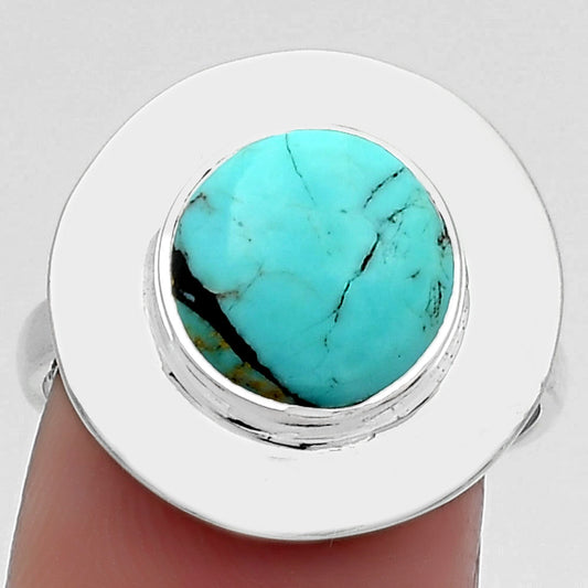 Natural Lucky Charm Tibetan Turquoise Ring size-8 R-1082 SDR160290