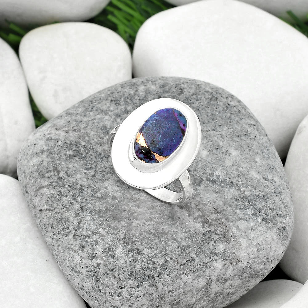Copper Purple Turquoise - Arizona Ring size-7.5 R-1082 SDR160332