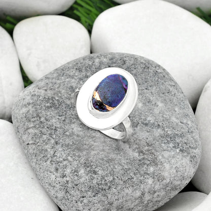 Copper Purple Turquoise - Arizona Ring size-7.5 R-1082 SDR160332