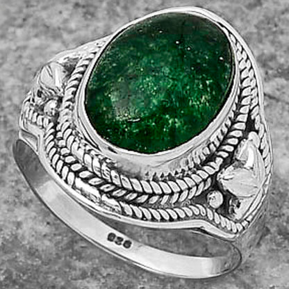 Natural Green Aventurine Ring size-8 R-1312 SDR160725