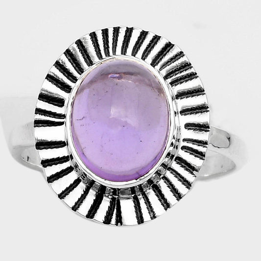 Natural Amethyst Cab - Brazil Ring size-7 R-1086 SDR160944