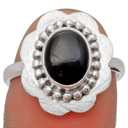 Natural Black Onyx - Brazil Ring size-8.5 R-1088 SDR161026
