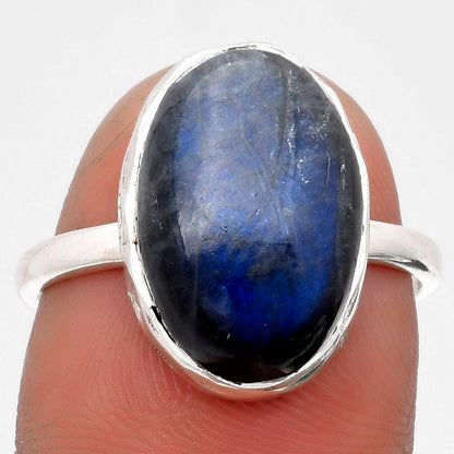 Blue Fire Labradorite - Madagascar Ring size-8.5 R-1004 SDR161096