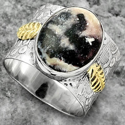 Two Tone - Indian Blanket Jasper Ring size-7 R-1534 SDR161393