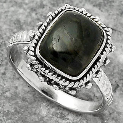 Natural Nuummite Ring size-9 R-1332 SDR161429