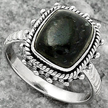 Natural Nuummite Ring size-8.5 R-1332 SDR161443