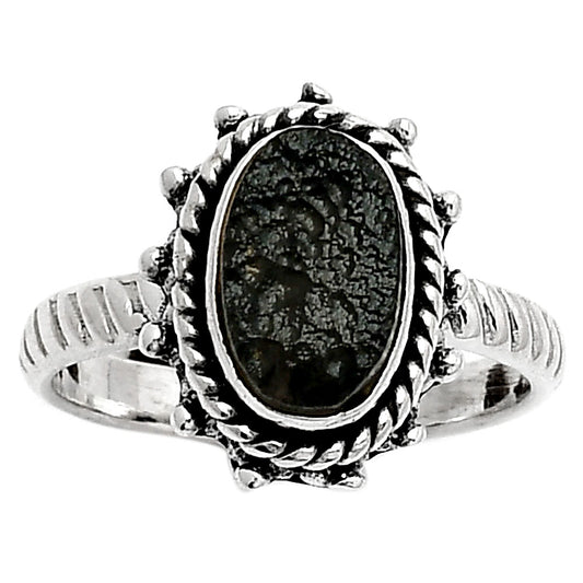 Natural Tektite Rough - Greek Ring size-7 R-1332 SDR161449