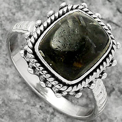 Natural Nuummite Ring size-8.5 R-1332 SDR161465