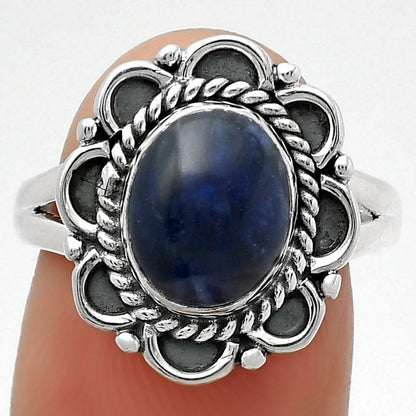 Natural Sodalite Ring size-7.5 R-1256 SDR161478