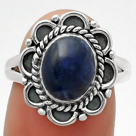 Natural Sodalite Ring size-7.5 R-1256 SDR161478