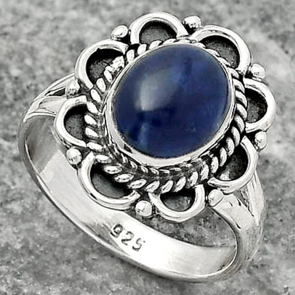 Natural Sodalite Ring size-7.5 R-1256 SDR161478