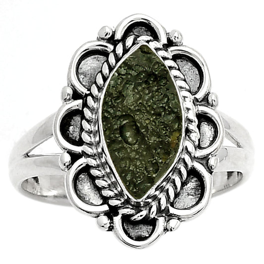 Natural Tektite Rough - Greek Ring size-8 R-1256 SDR161482