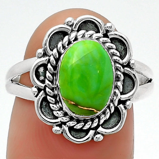 Copper Green Turquoise - Arizona Ring size-8 R-1256 SDR161495