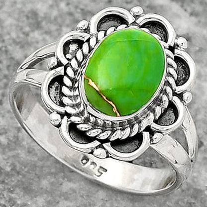 Copper Green Turquoise - Arizona Ring size-8 R-1256 SDR161495