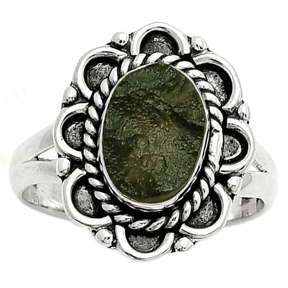 Natural Tektite Rough - Greek Ring size-7 R-1256 SDR161496