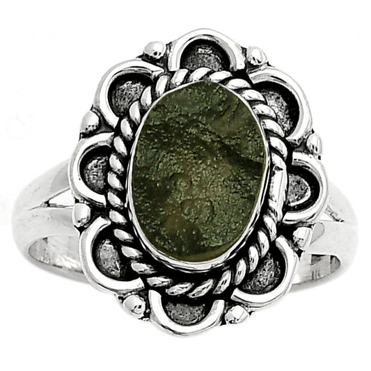 Natural Tektite Rough - Greek Ring size-7 R-1256 SDR161496