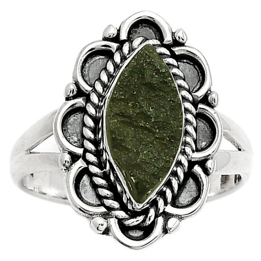 Natural Tektite Rough - Greek Ring size-8 R-1256 SDR161497
