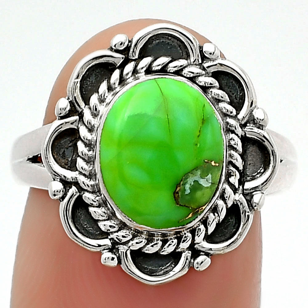 Copper Green Turquoise - Arizona Ring size-7.5 R-1256 SDR161509