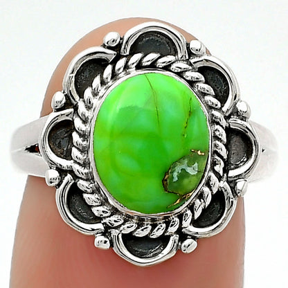 Copper Green Turquoise - Arizona Ring size-7.5 R-1256 SDR161509