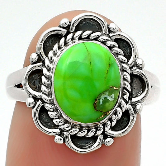 Copper Green Turquoise - Arizona Ring size-7.5 R-1256 SDR161509