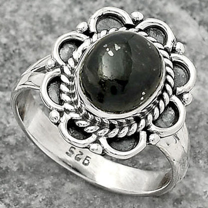 Natural Nuummite Ring size-7.5 R-1256 SDR161510