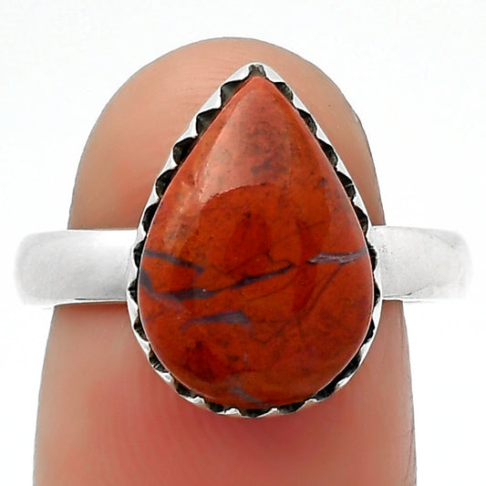 Natural Red Moss Agate Ring size-8 R-1210 SDR161528