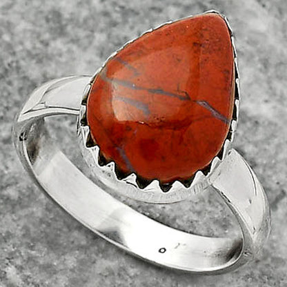 Natural Red Moss Agate Ring size-8 R-1210 SDR161528