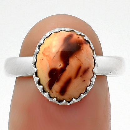 Natural Indian Paint Gemstone Ring size-7.5 R-1210 SDR161562
