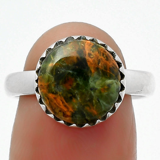 Turkish Rainforest Chrysocolla Ring size-7.5 R-1210 SDR161564