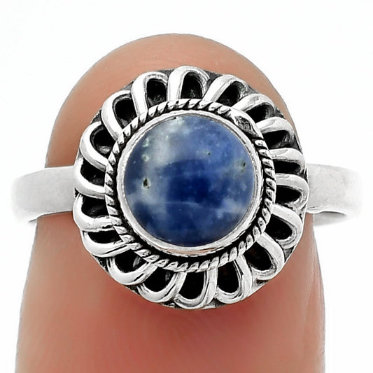 Natural Sodalite Ring size-7.5 R-1596 SDR161606