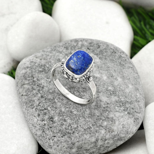 Natural Lapis - Afghanistan Ring size-8.5 R-1191 SDR161794