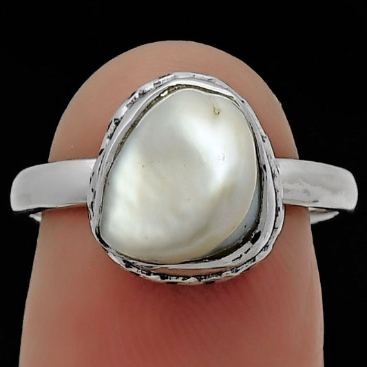 Natural Fresh Water Biwa Pearl Ring size-7 R-1191 SDR161872