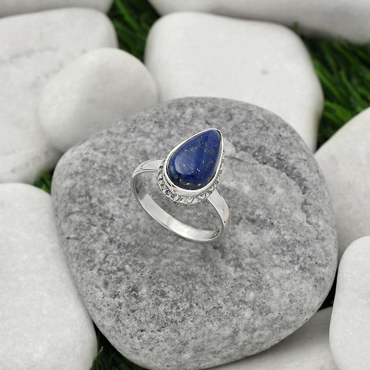 Natural Lapis - Afghanistan Ring size-7.5 R-1191 SDR161906
