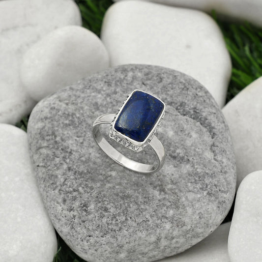 Natural Lapis - Afghanistan Ring size-7.5 R-1191 SDR161907