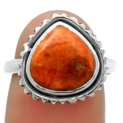 Natural Red Sponge Coral Ring size-7 R-1192 SDR162160