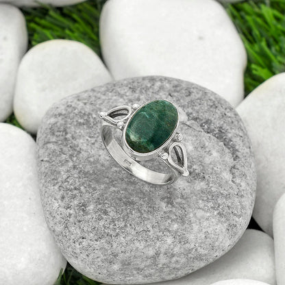 Natural Larsonite Jasper Ring size-8.5 R-1224 SDR162226