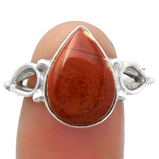 Natural Red Moss Agate Ring size-8 R-1224 SDR162240